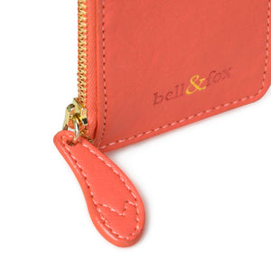 
                  
                    Load image into Gallery viewer, LIA Leather Card Holder - Coral Leather
                  
                