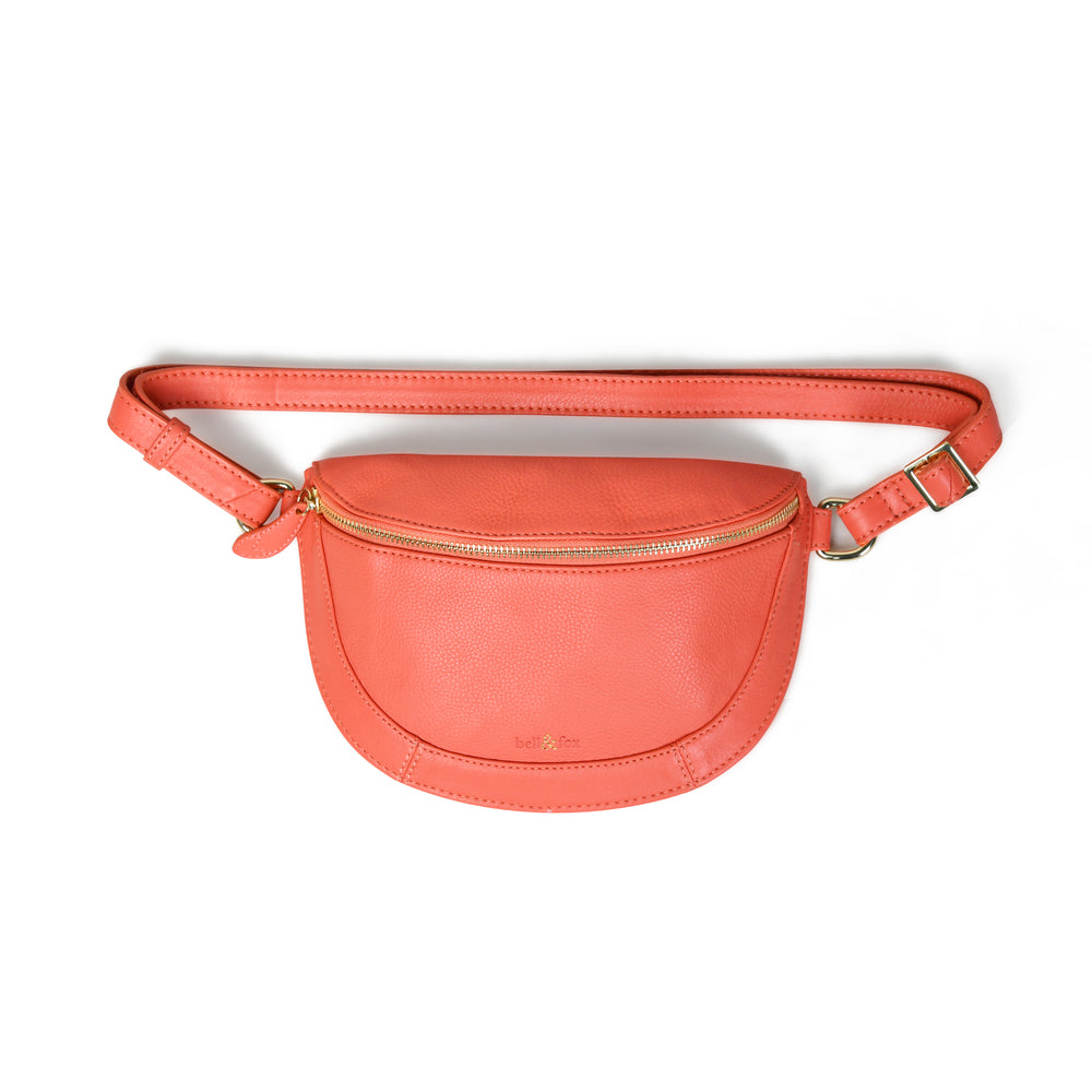 LIBERTY Crossbody Bag in Coral Leather