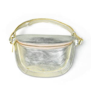 
                  
                    Load image into Gallery viewer, LIBERTY Crossbody Bag in Gold Metallic Leather
                  
                