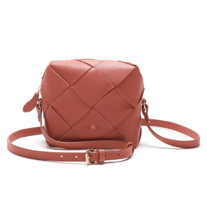 
                  
                    Load image into Gallery viewer, ASHA Hand Woven Crossbody Bag in Tan Leather
                  
                