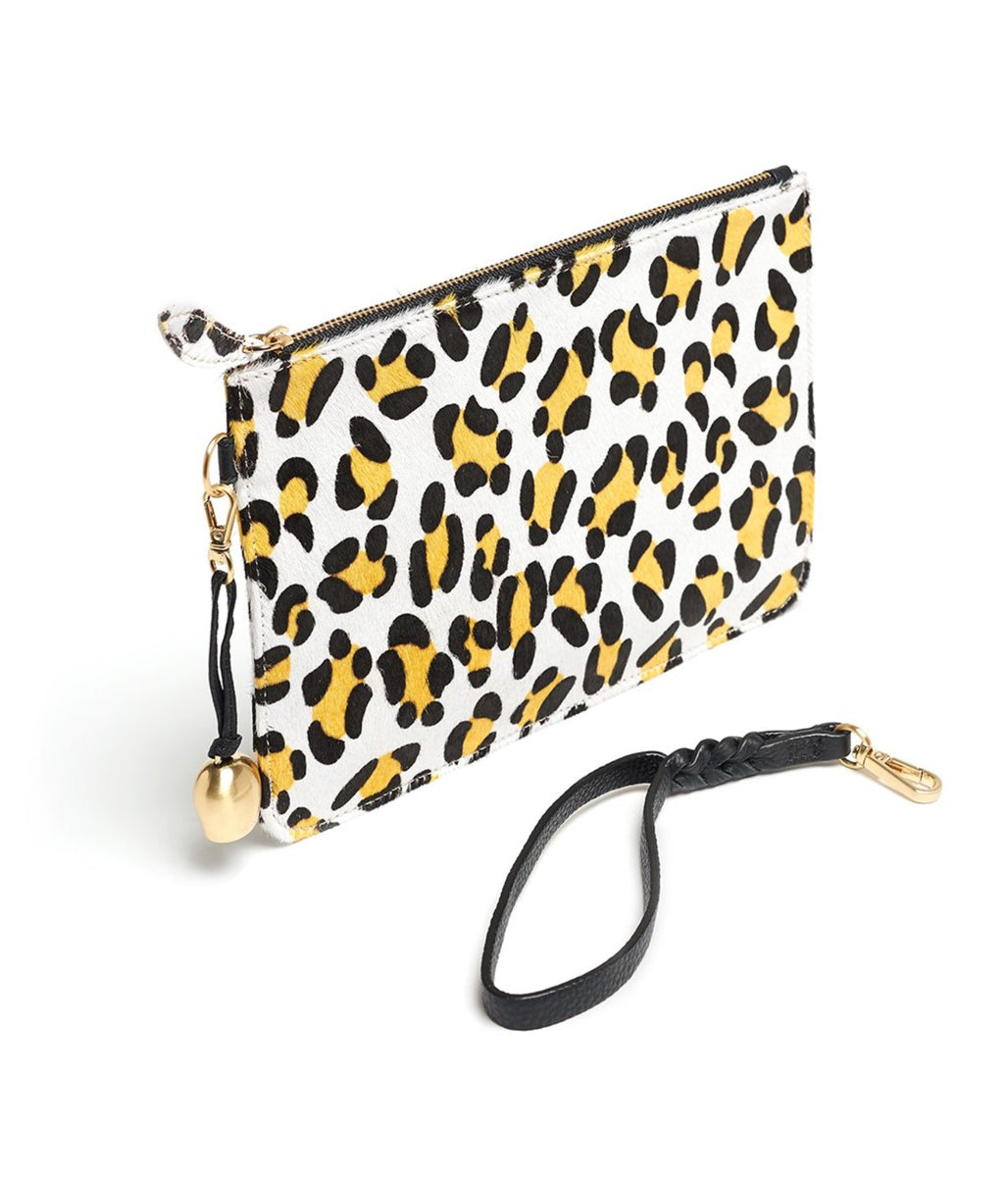 MILA Wristlet Clutch Bag Sunshine Pony Bell Fox