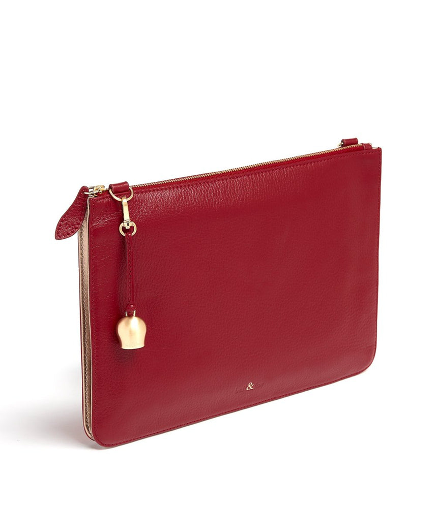 
                  
                    Load image into Gallery viewer, GIA Cross Body Bag / Oversize Clutch - Cherry Red
                  
                