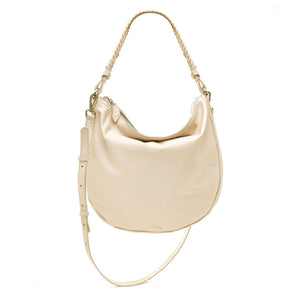 
                  
                    Load image into Gallery viewer, powder leather hobo crossbody with woven strap
                  
                