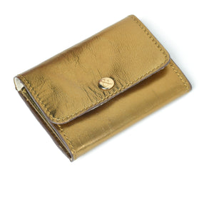 
                  
                    Load image into Gallery viewer, AMELIE  Popper Card Holder Purse with Zip - Bronze
                  
                