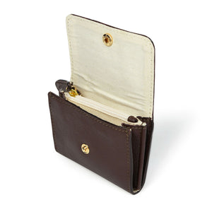 
                  
                    Load image into Gallery viewer, AMELIE  Popper Card Holder Purse with Zip - Chocolate Brown
                  
                