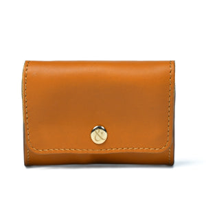 
                  
                    Load image into Gallery viewer, AMELIE  Popper Card Holder Purse with Zip - Caramel
                  
                