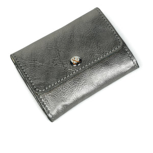 
                  
                    Load image into Gallery viewer, AMELIE  Popper Card Holder Purse with Zip - Gunmetal
                  
                