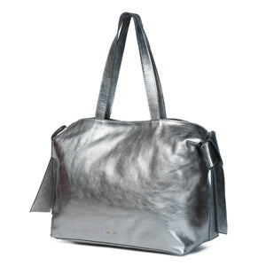 
                  
                    Load image into Gallery viewer, ANIKA Bow Detail Tote in Gunmetal
                  
                