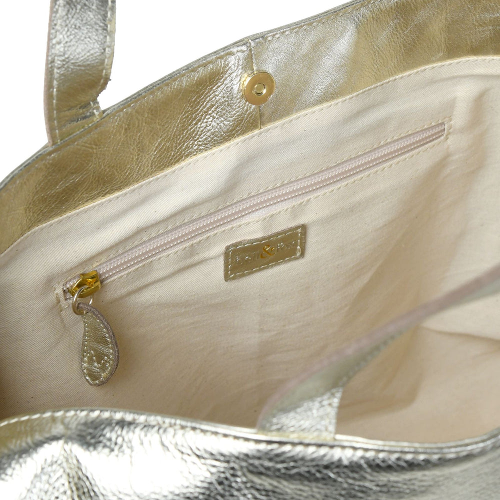 
                  
                    Load image into Gallery viewer, ANIKA Bow Detail Tote in Pale Gold
                  
                