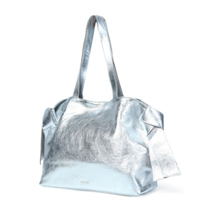 
                  
                    Load image into Gallery viewer, ANIKA Bow Detail Tote in Silver
                  
                