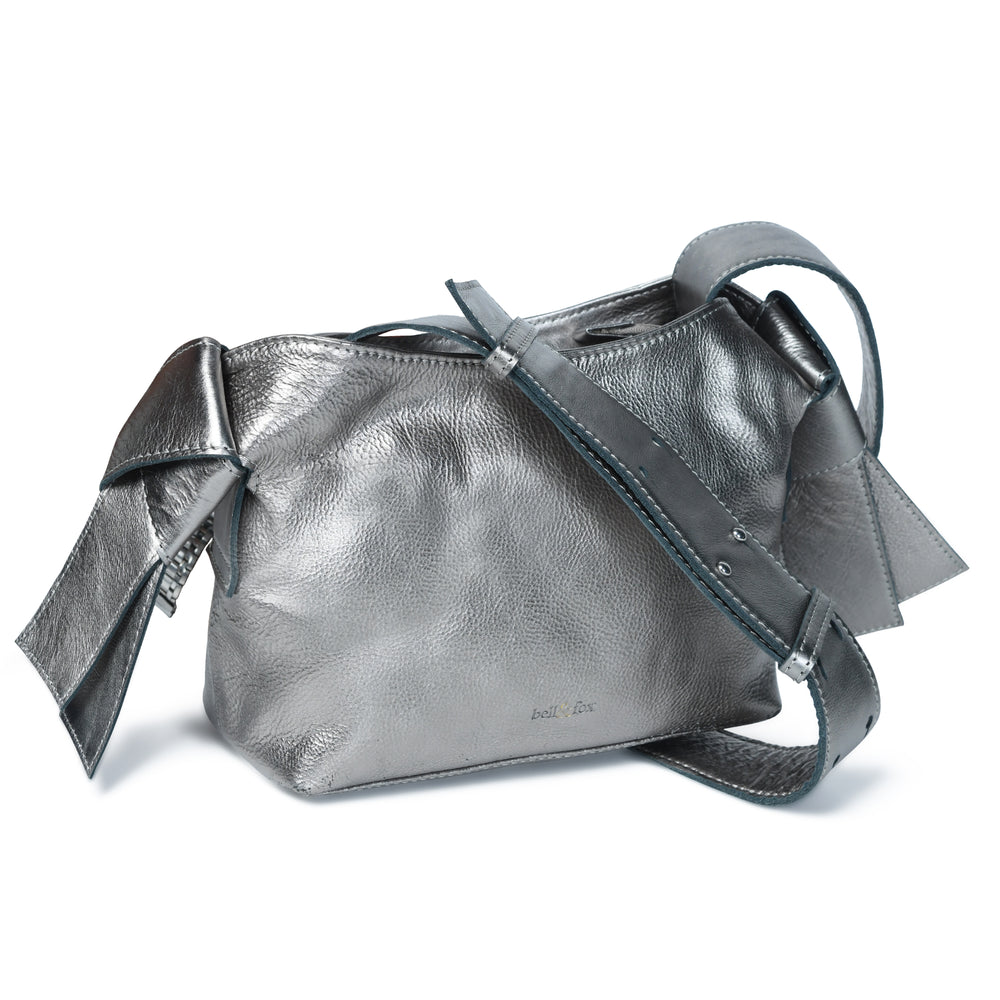 
                  
                    Load image into Gallery viewer, ANISHA Bow Detail Crossbody in Gunmetal
                  
                