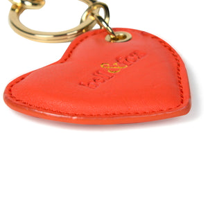 
                  
                    Load image into Gallery viewer, CUPID Heart Keyring - Coral Leather
                  
                