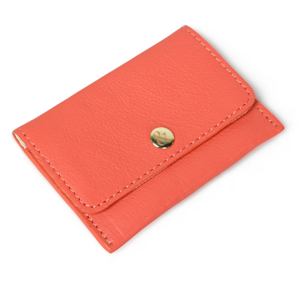 
                  
                    Load image into Gallery viewer, ELLIE  Popper Card Holder Purse - Coral
                  
                