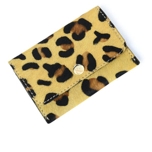 
                  
                    Load image into Gallery viewer, ELLIE  Popper Card Holder Purse - Larger Leopard Print
                  
                