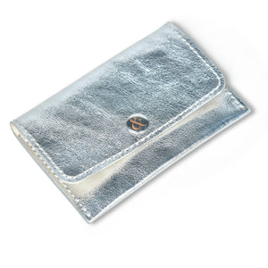 
                  
                    Load image into Gallery viewer, ELLIE  Popper Card Holder Purse - Silver
                  
                