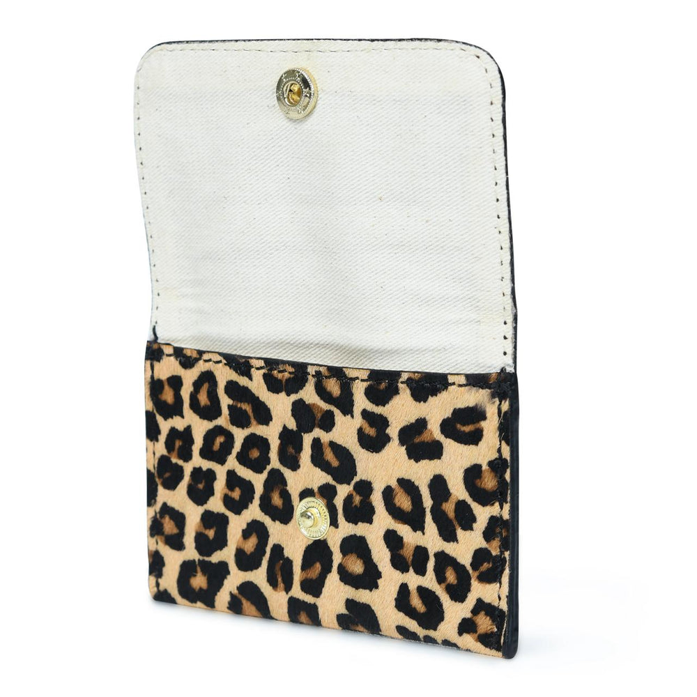 
                  
                    Load image into Gallery viewer, ELLIE  Popper Card Holder Purse - Small Leopard Print
                  
                