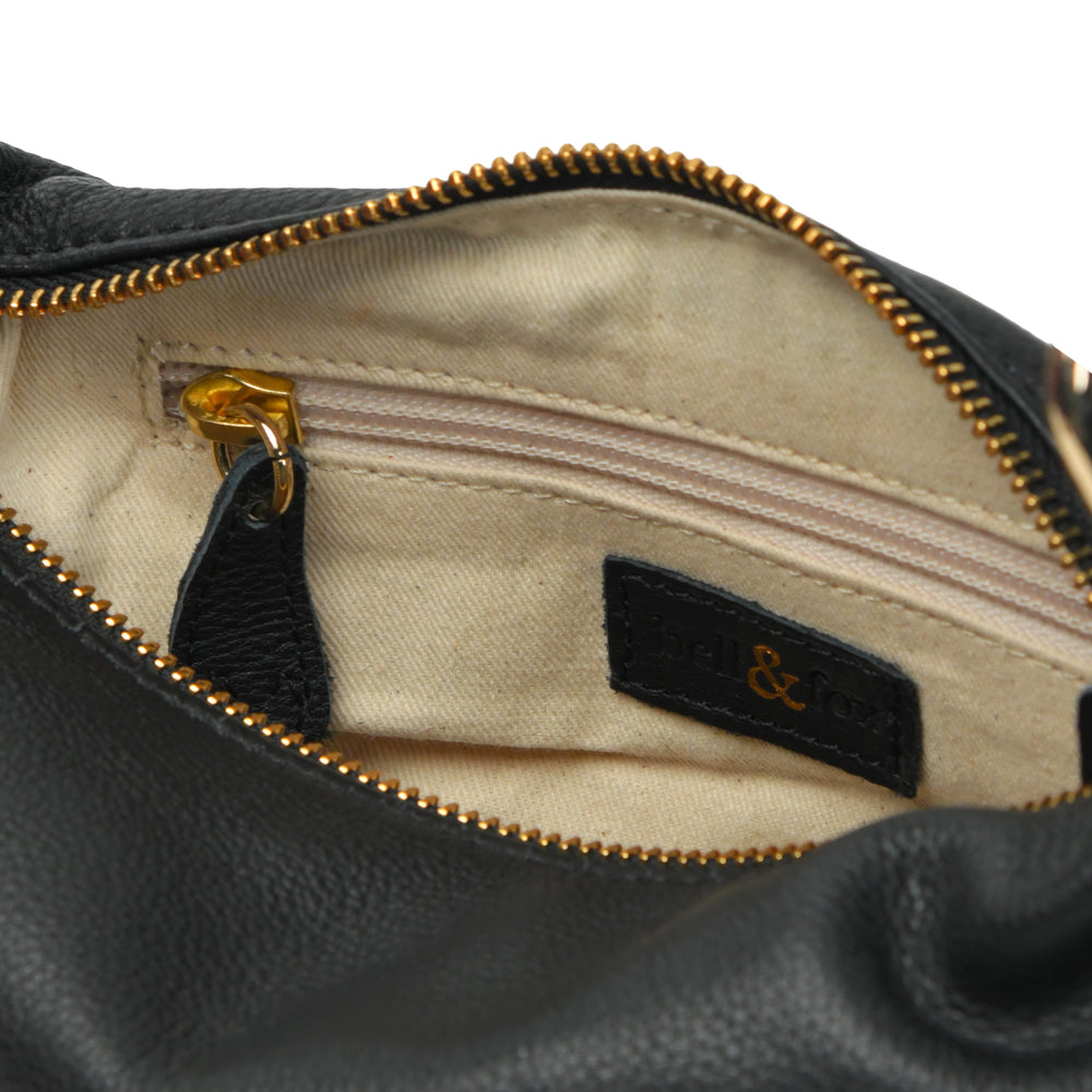 
                  
                    Load image into Gallery viewer, HALLIE Slouch Crossbody in Black Leather
                  
                