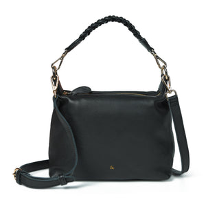 
                  
                    Load image into Gallery viewer, HALLIE Slouch Crossbody in Black Leather
                  
                