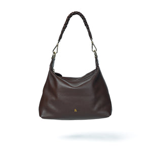 
                  
                    Load image into Gallery viewer, HALLIE Slouch Crossbody in Brown Leather
                  
                