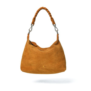
                  
                    Load image into Gallery viewer, HALLIE Slouch Crossbody in Tan Suede
                  
                