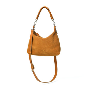 
                  
                    Load image into Gallery viewer, HALLIE Slouch Crossbody in Tan Suede
                  
                