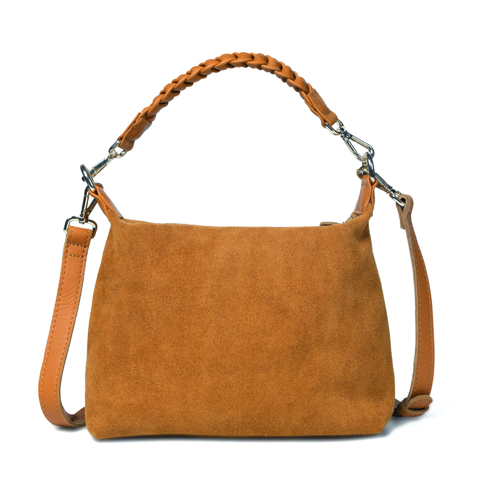 
                  
                    Load image into Gallery viewer, HALLIE Slouch Crossbody in Tan Suede
                  
                