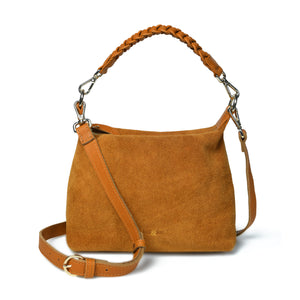 
                  
                    Load image into Gallery viewer, HALLIE Slouch Crossbody in Tan Suede
                  
                