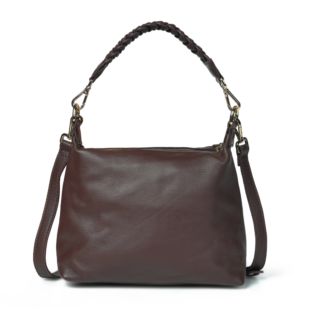 
                  
                    Load image into Gallery viewer, HALLIE Slouch Crossbody in Brown Leather
                  
                