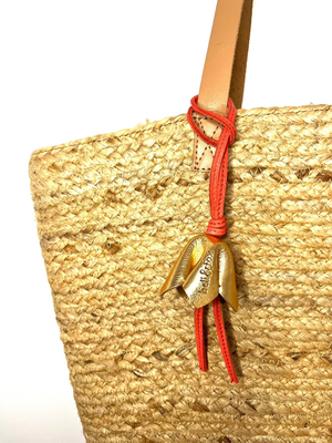 
                  
                    Load image into Gallery viewer, BLOOM Bag Charm - Gold Leather
                  
                