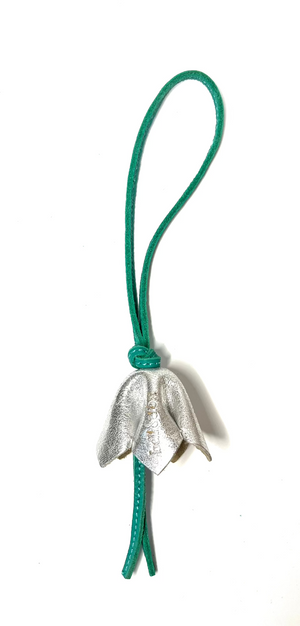 
                  
                    Load image into Gallery viewer, BLOOM Bag Charm - Silver Leather
                  
                