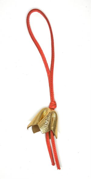 
                  
                    Load image into Gallery viewer, BLOOM Bag Charm - Gold Leather
                  
                
