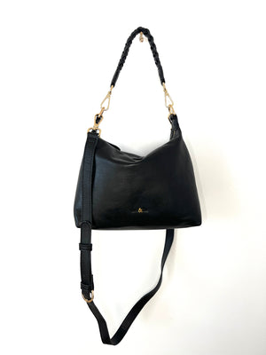 
                  
                    Load image into Gallery viewer, HALLIE Slouch Crossbody in Black Leather
                  
                