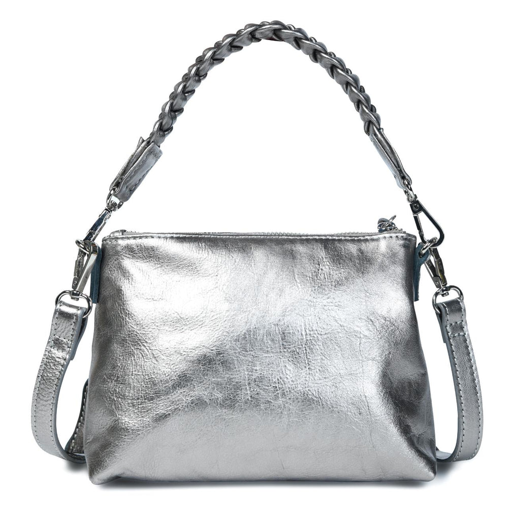 
                  
                    Load image into Gallery viewer, INDIRA Bow Detail Clutch / Crossbody in Gunmetal
                  
                