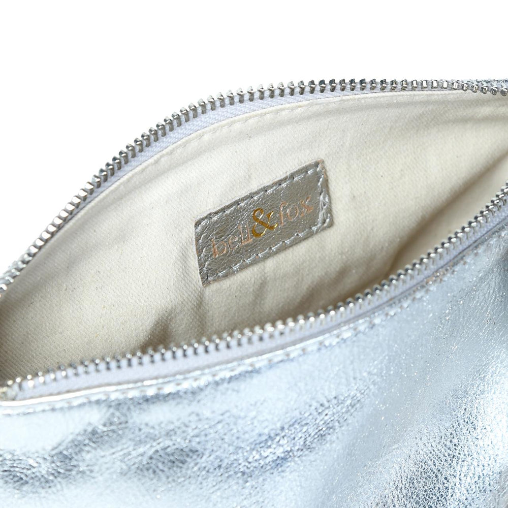 
                  
                    Load image into Gallery viewer, INDIRA Bow Detail Clutch / Crossbody in Silver
                  
                