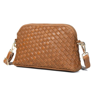 
                  
                    Load image into Gallery viewer, IRA Hand Woven Crossbody Bag in Caramel Leather
                  
                