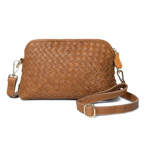 
                  
                    Load image into Gallery viewer, IRA Hand Woven Crossbody Bag in Caramel Leather
                  
                