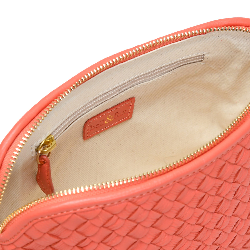 
                  
                    Load image into Gallery viewer, IRA Hand Woven Crossbody Bag in Coral Leather
                  
                