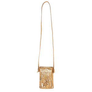 
                  
                    Load image into Gallery viewer, KASI Mini Hand Woven Crossbody Bag in Bronze Metallic
                  
                