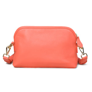 
                  
                    Load image into Gallery viewer, LAYLA Crossbody Bag with Hand Woven Strap in Coral Leather
                  
                