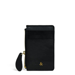 
                  
                    Load image into Gallery viewer, LIA Leather Card Holder -  Black Waxy
                  
                