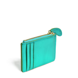 
                  
                    Load image into Gallery viewer, LIA Leather Card Holder - Emerald Metallic
                  
                
