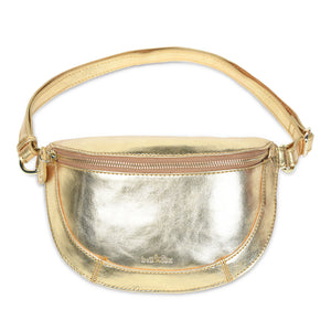 
                  
                    Load image into Gallery viewer, LIBERTY Crossbody Bag in Dark Gold Metallic Leather
                  
                