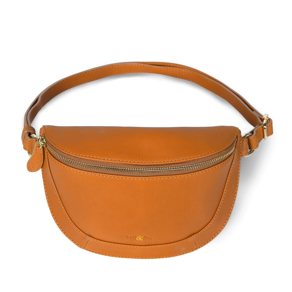 LIBERTY Crossbody Bag in Caramel Leather