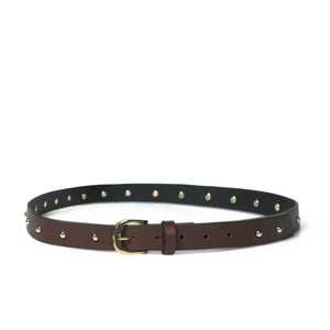 
                  
                    Load image into Gallery viewer, MAHI Studded Leather Belt - Brown
                  
                