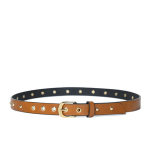 
                  
                    Load image into Gallery viewer, MAHI Studded Leather Belt - Caramel
                  
                