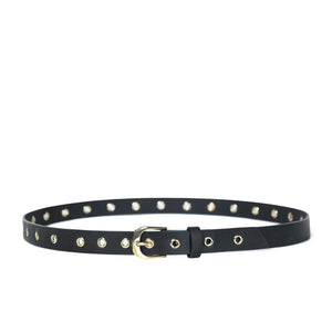 
                  
                    Load image into Gallery viewer, Misha Eyelet Leather Belt - Black
                  
                