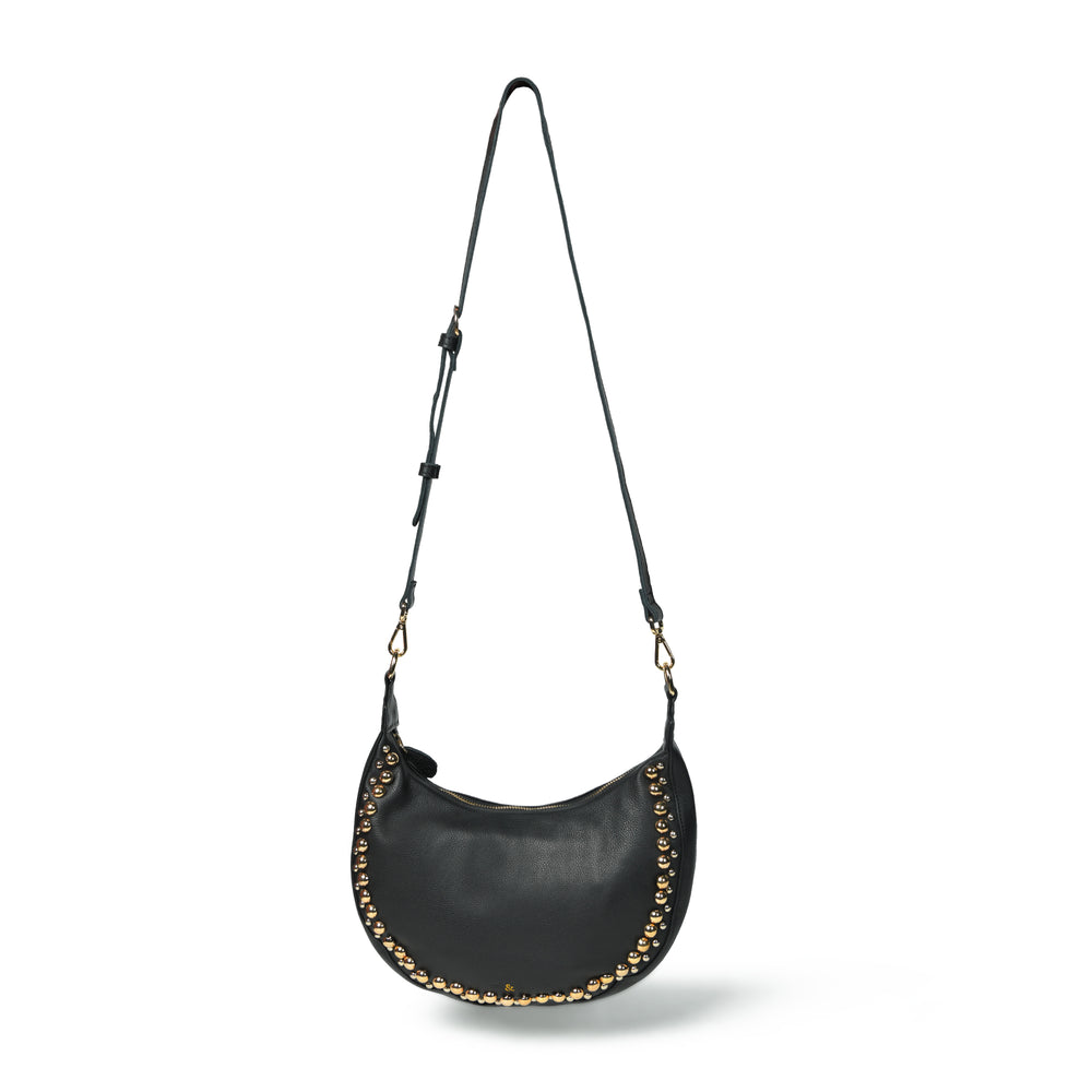 
                  
                    Load image into Gallery viewer, ROBYN Studded Crossbody Bag - Black Leather
                  
                