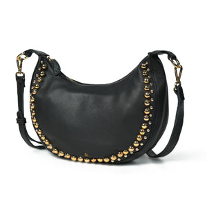 
                  
                    Load image into Gallery viewer, ROBYN Studded Crossbody Bag - Black Leather
                  
                