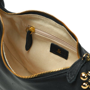 
                  
                    Load image into Gallery viewer, ROBYN Studded Crossbody Bag - Black Leather
                  
                