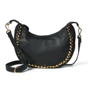 
                  
                    Load image into Gallery viewer, ROBYN Studded Crossbody Bag - Black Leather
                  
                